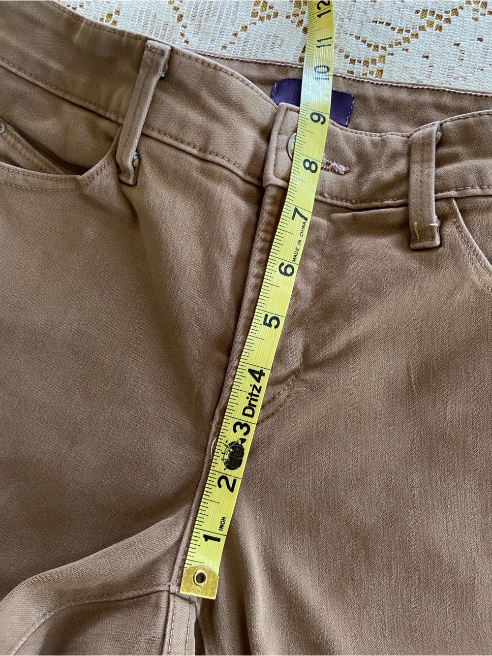 NYDJ Mid Rise LEGGING Stretch Jeans in Camel Brush Demin Size 2 - Picture 7 of 14